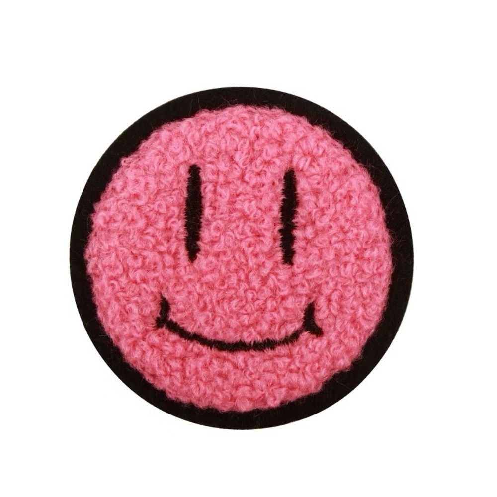 Self-Adhesive Icon Patch - Smiley Face nwt pink 2 x 2